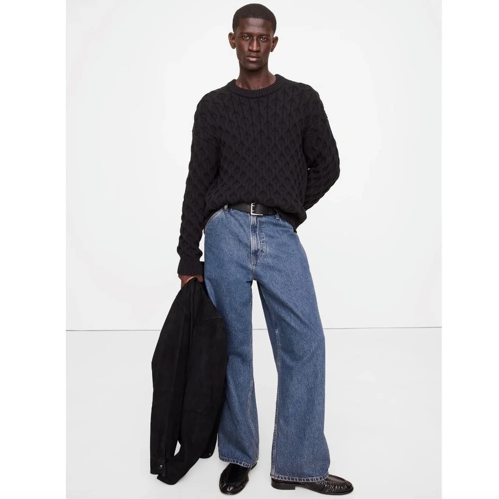 Banana Republic Honeycomb Crew-neck Sweater